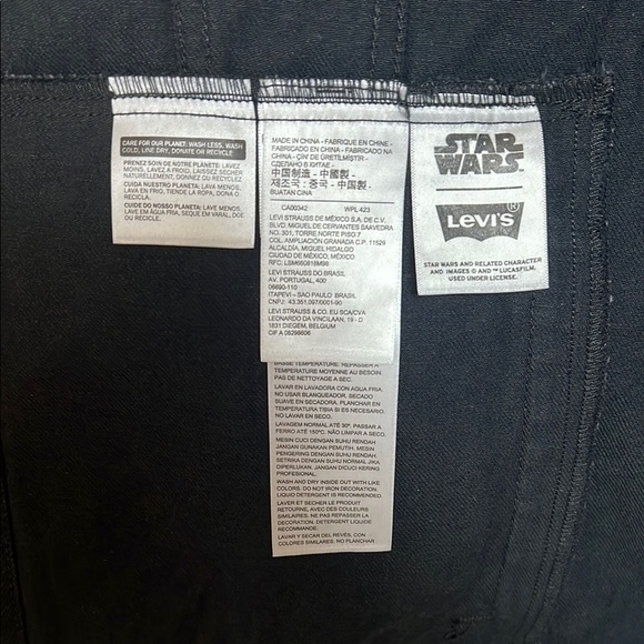 Levis x Star Wars Darth Vader Denim Jean Jacket Black Trucker Mens XL - Picture 5 of 7